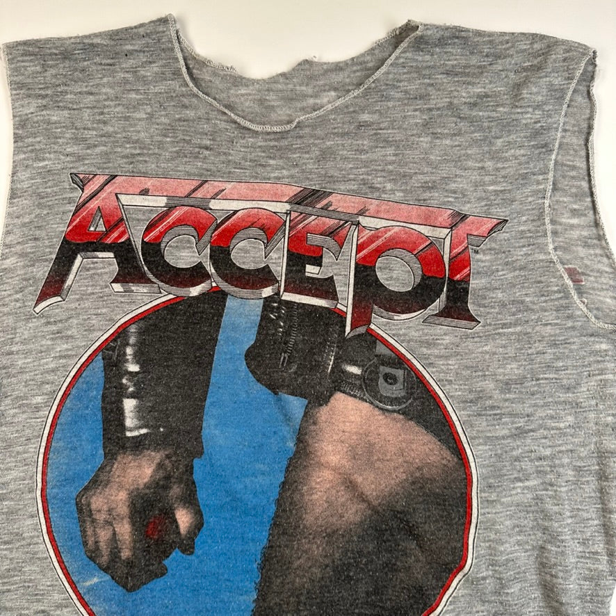 Vintage 1984 Accept Sleeveless Shirt Medium Balls To The Wall