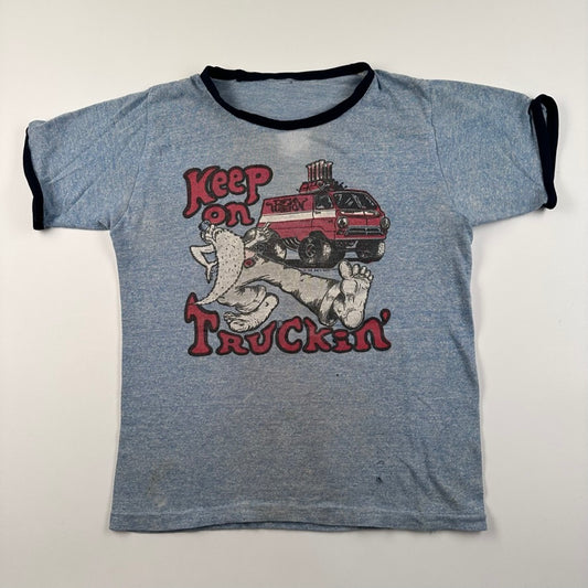 Vintage 1973 Keep On Truckin Ringer Shirt Medium Robert Crumb