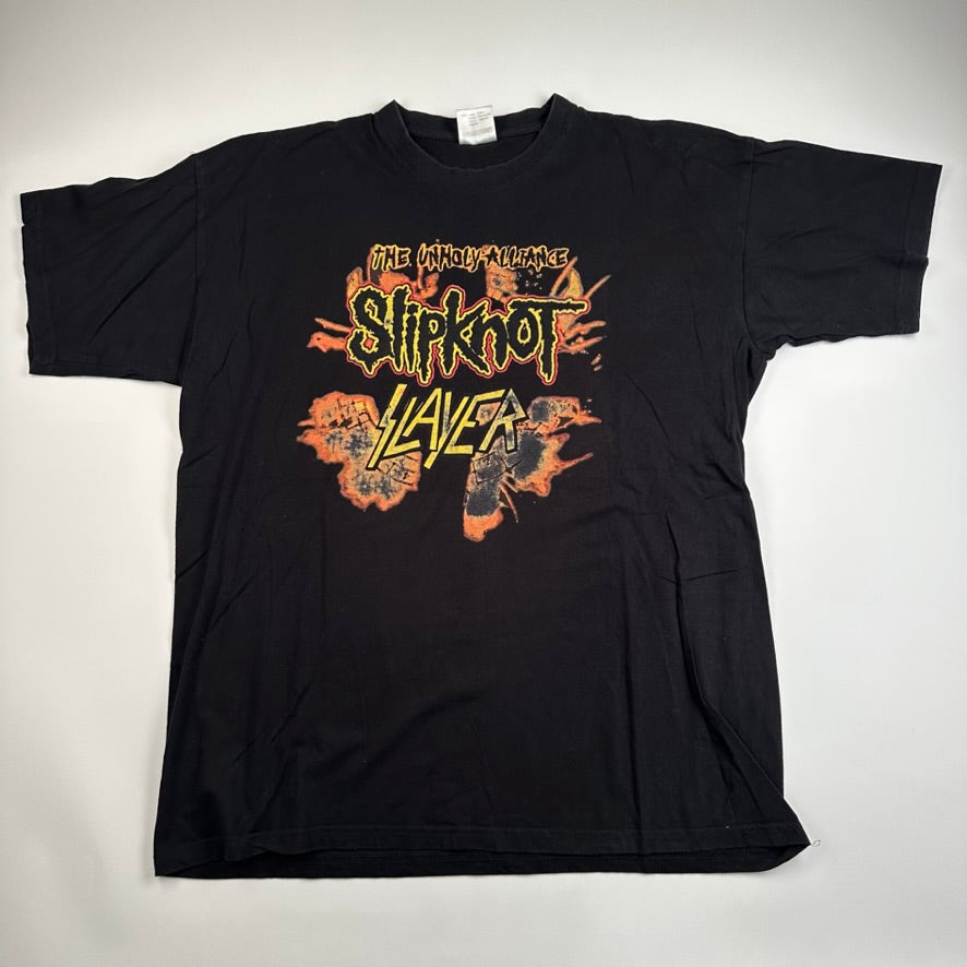 Vintage 2004 Slipknot Shirt XL The Unholy Alliance Slayer