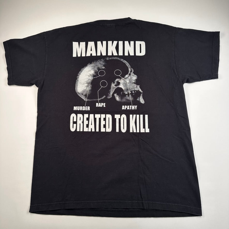 Vintage 2002 Aborted Shirt XL Mankind Created To Kill