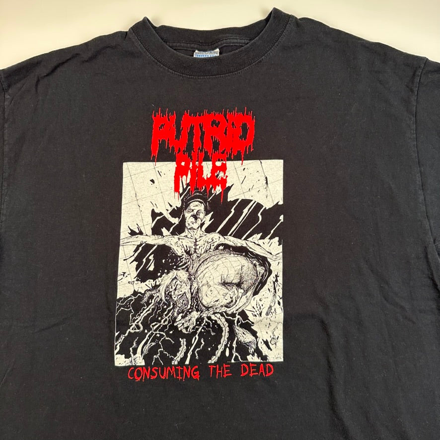 Vintage 90s Putrid Pile Shirt XL Consuming The Dead