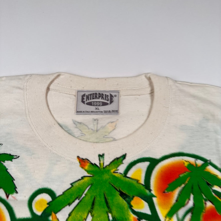 Vintage 90s Weed Shirt XL All Over Print