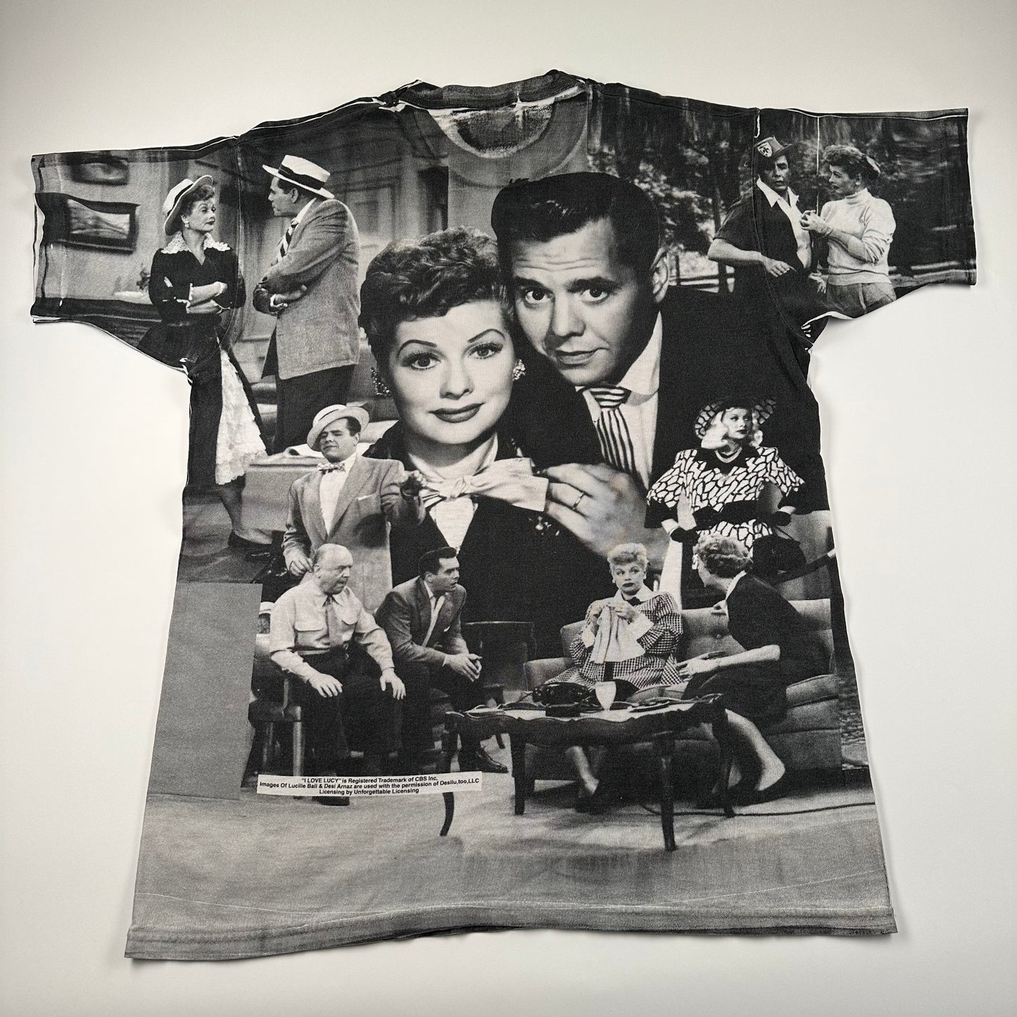 Vintage 90s I Love Lucy Shirt XL All Over Print