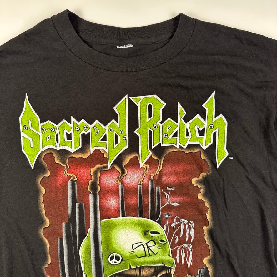 Vintage 1990 Sacred Reich Shirt Large Crimes Against Humanity