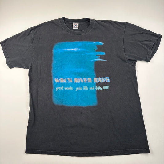 Vintage 90s Rave Shirt XL WBCN River 1997