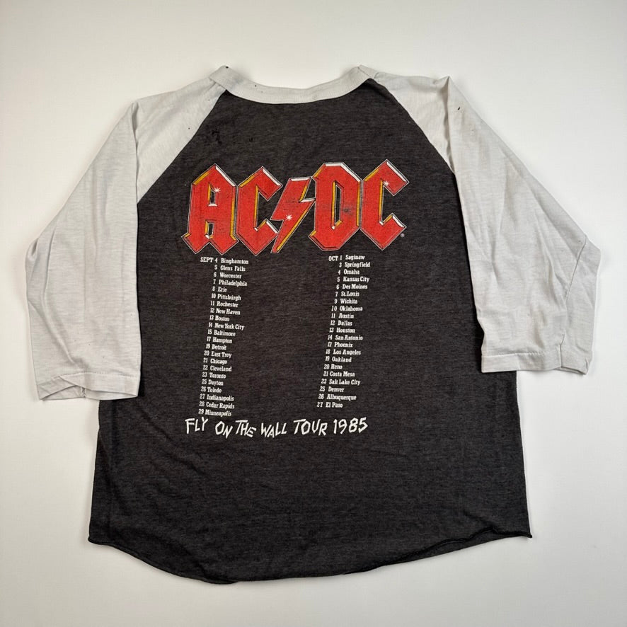 Vintage 1985 AC/DC Shirt Large Fly On The Wall