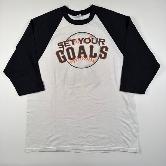 Vintage 2000s Set Your Goals Shirt Large