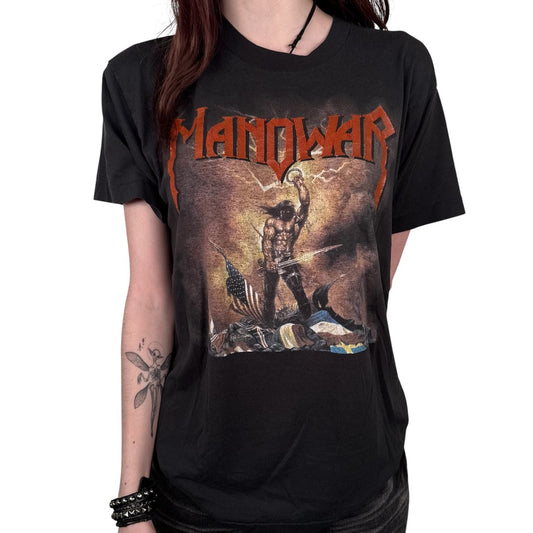 Vintage 80s Manowar Shirt Large
