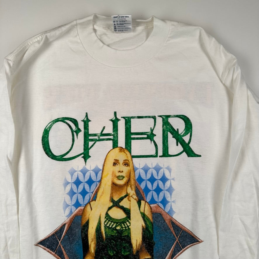 Vintage 2002 Cher Long Sleeve Shirt Medium Farewell Tour