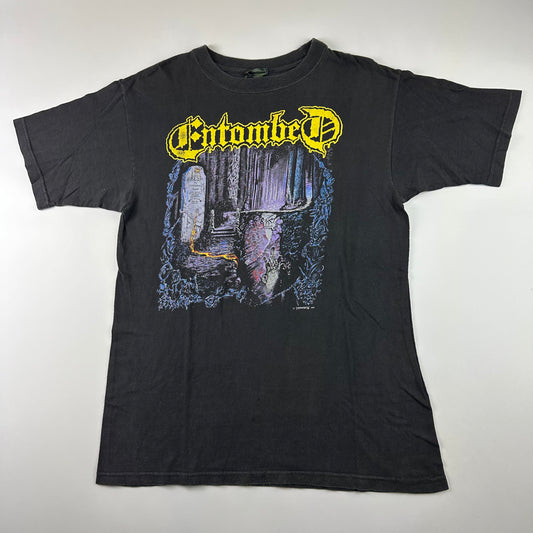 Vintage 1990 Entombed Shirt Large Left Hand Path