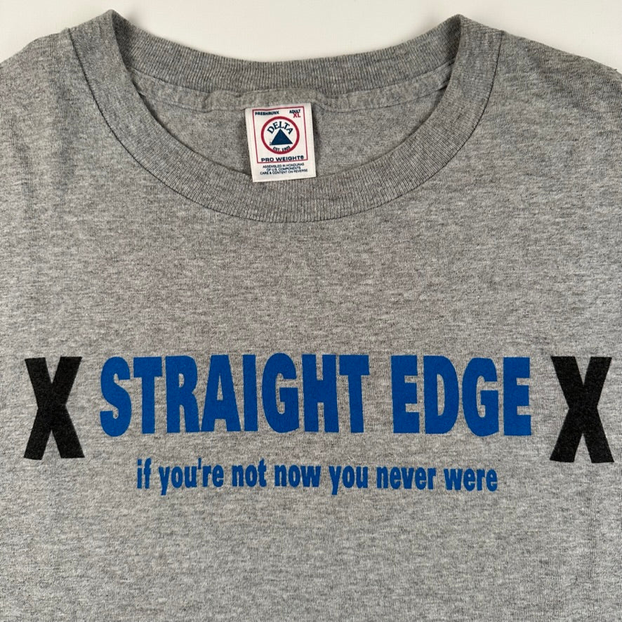 Vintage 90s Straight Edge Shirt XL if you're not now you never were