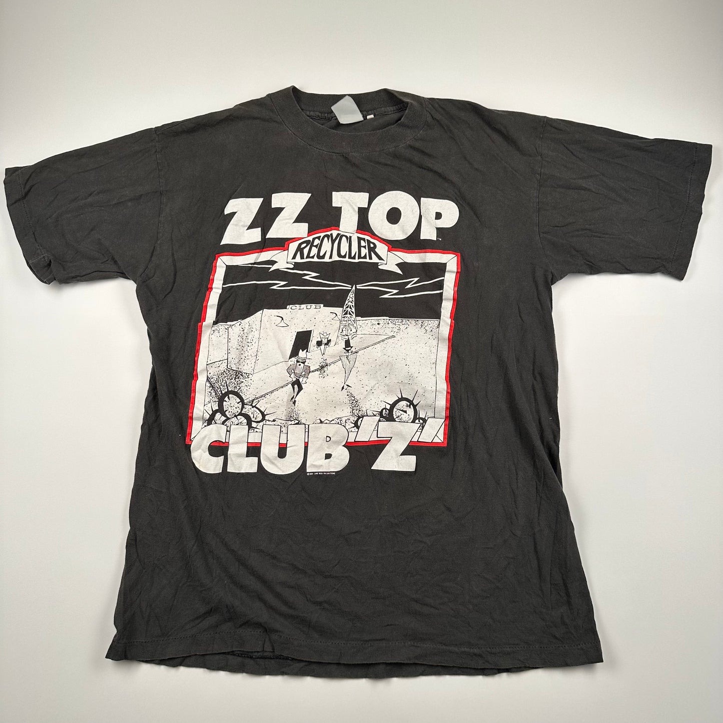 Vintage 1991 ZZ Top Shirt XL Club Z Recycler