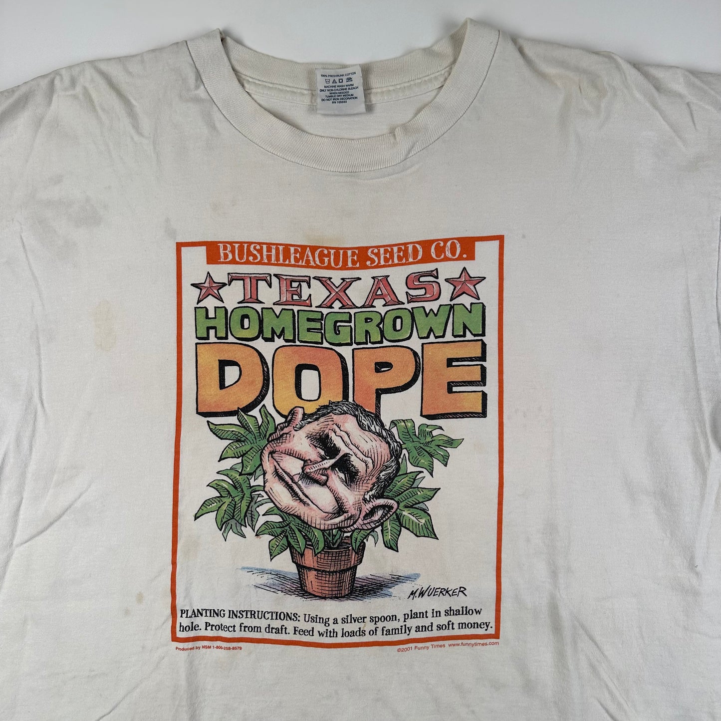 Vintage 2001 Texas Homegrown Dope Shirt XL