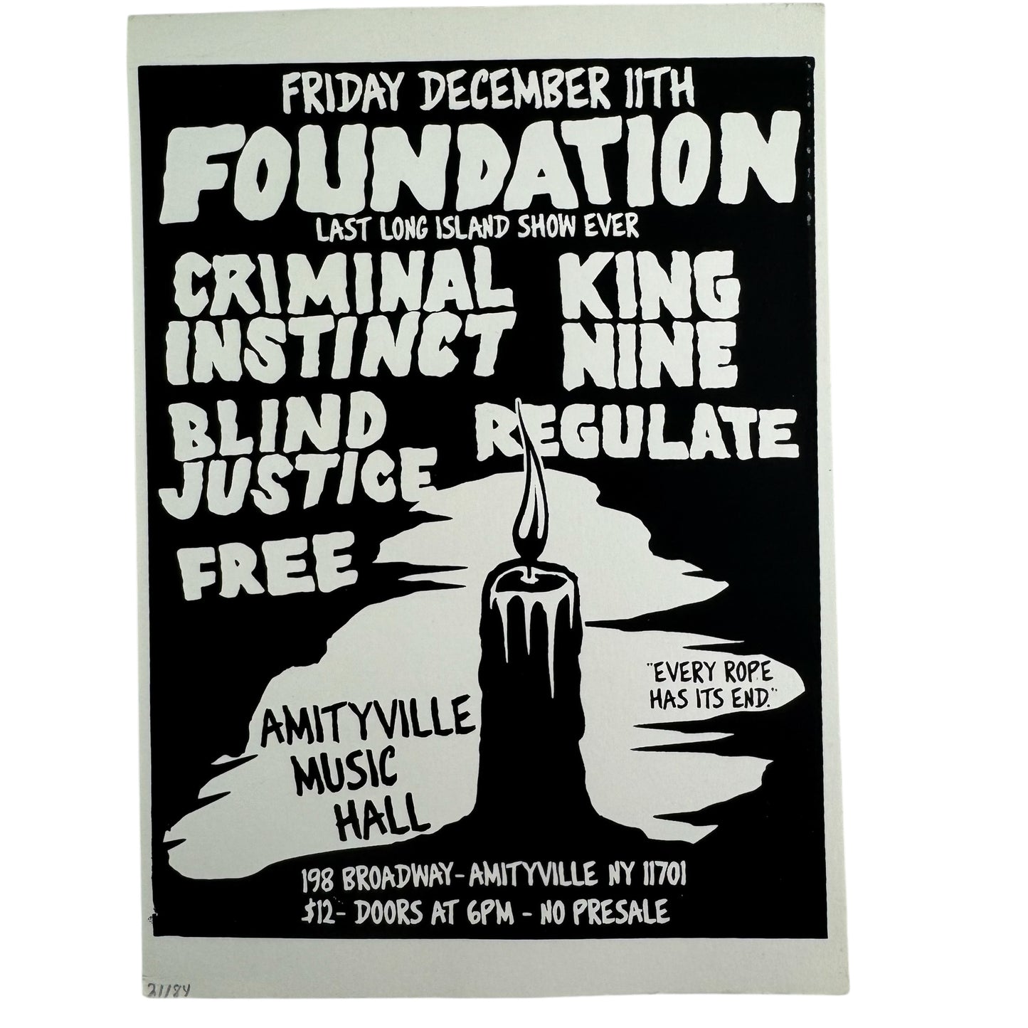 Foundation Poster Last Long Island Show