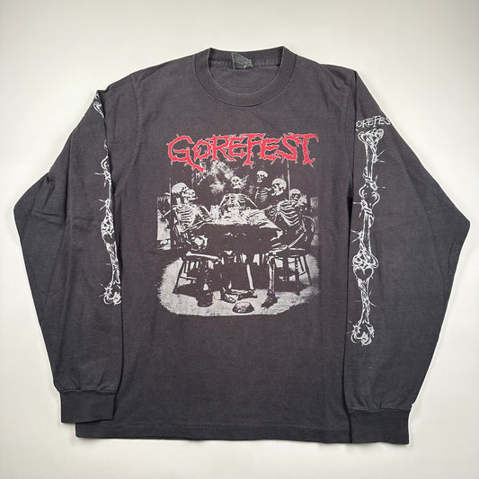 Vintage 90s Gorefest Long Sleeve Shirt XL I Was Born Alive