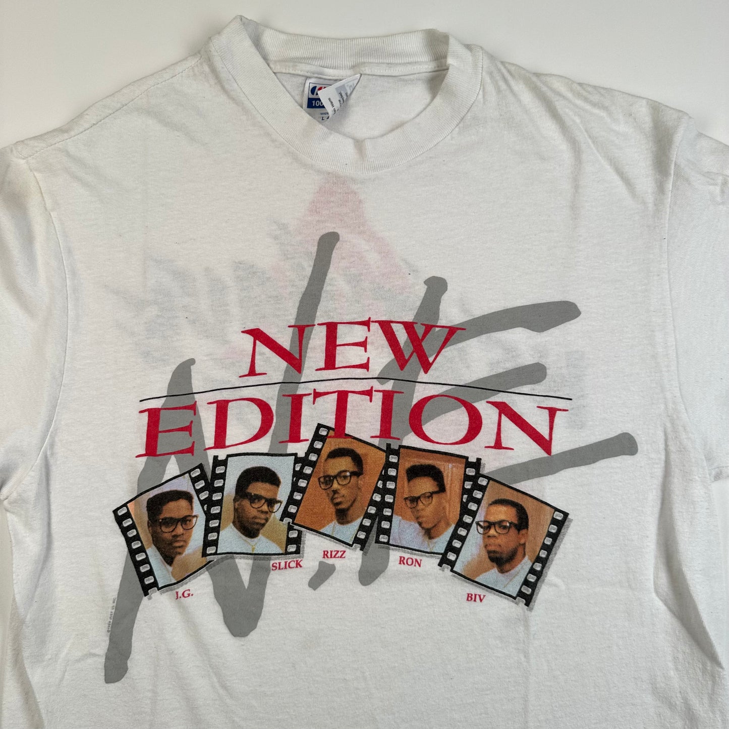 Vintage 1989 New Edition Shirt Large Heatwave