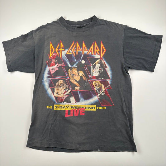 Vintage 1992 Def Leppard Shirt Large 7 Day Weekend