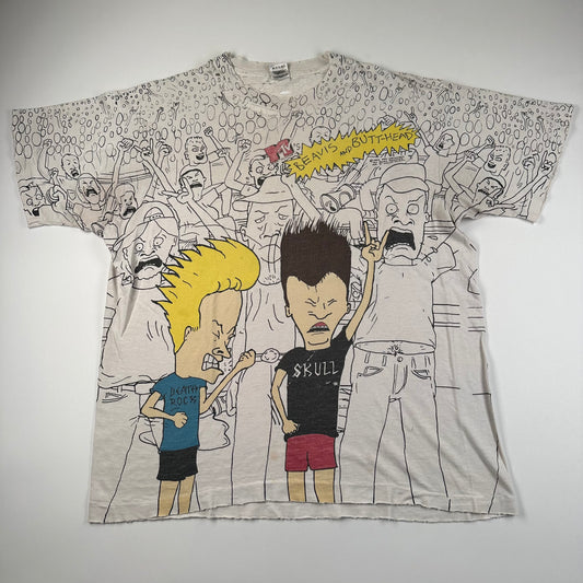 Vintage 1993 Beavis And Butthead Shirt XL All Over Print