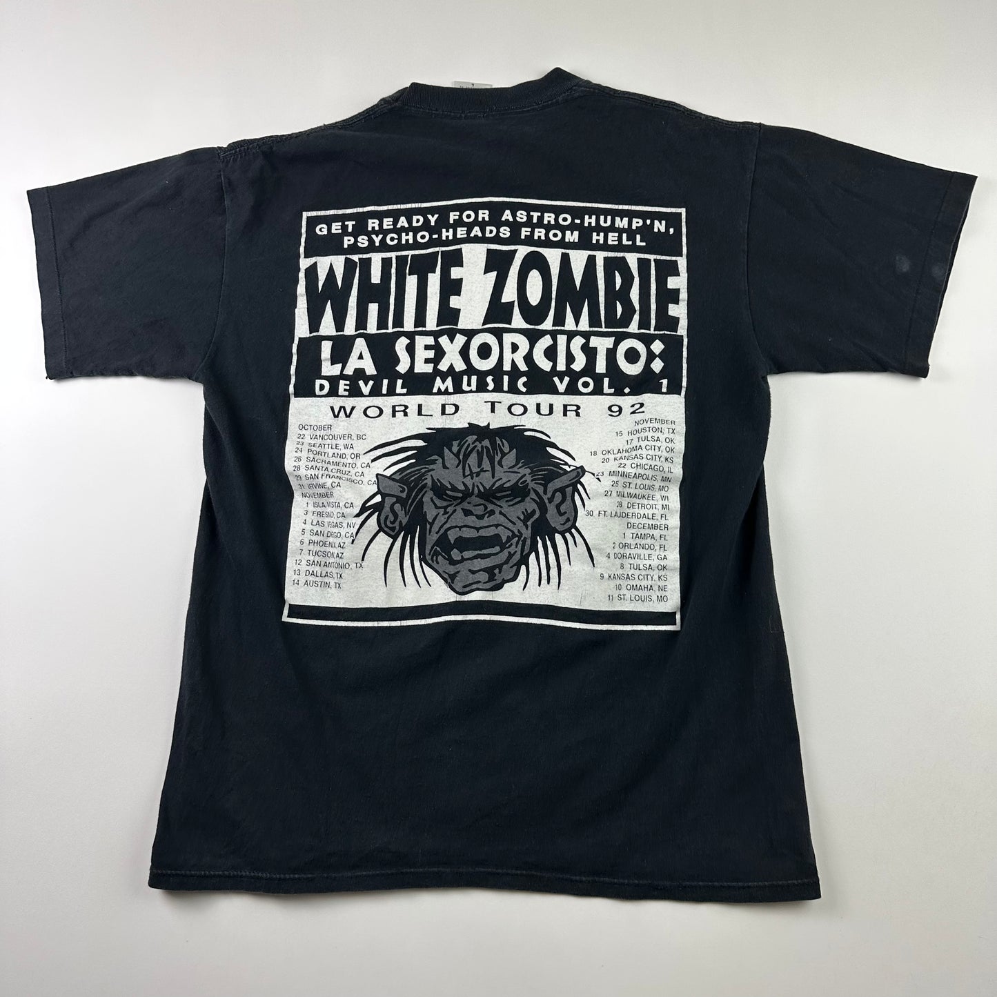 Vintage 1992 White Zombie Shirt Large La Sexorcisto