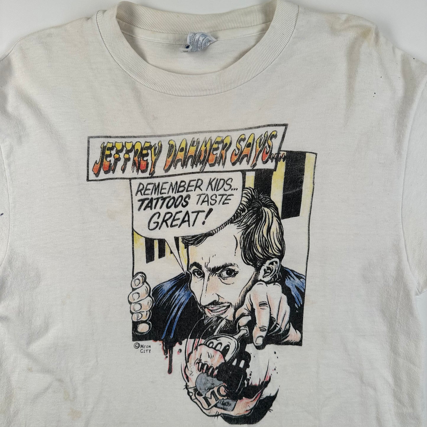 Vintage 90s Jeffrey Dahmer Shirt Medium Tattoo Taste Great