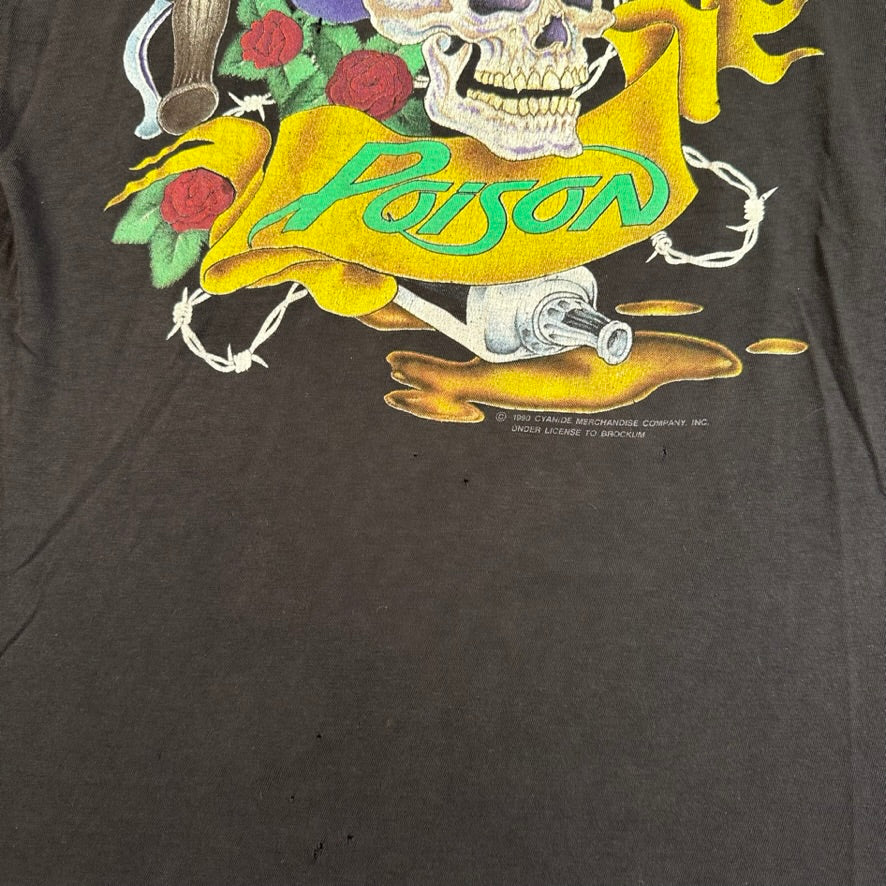 Vintage 1990 Poison Shirt Large Flesh & Blood