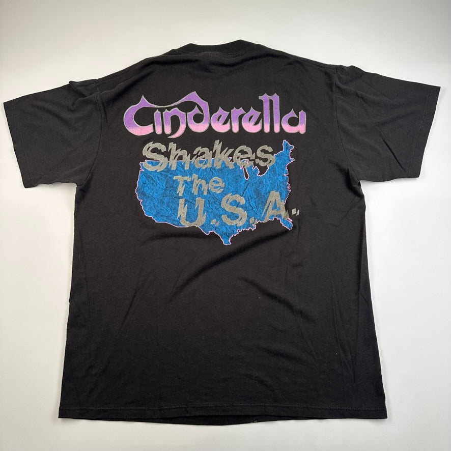 Vintage 1986 Cinderella Shirt Large Shakes The USA