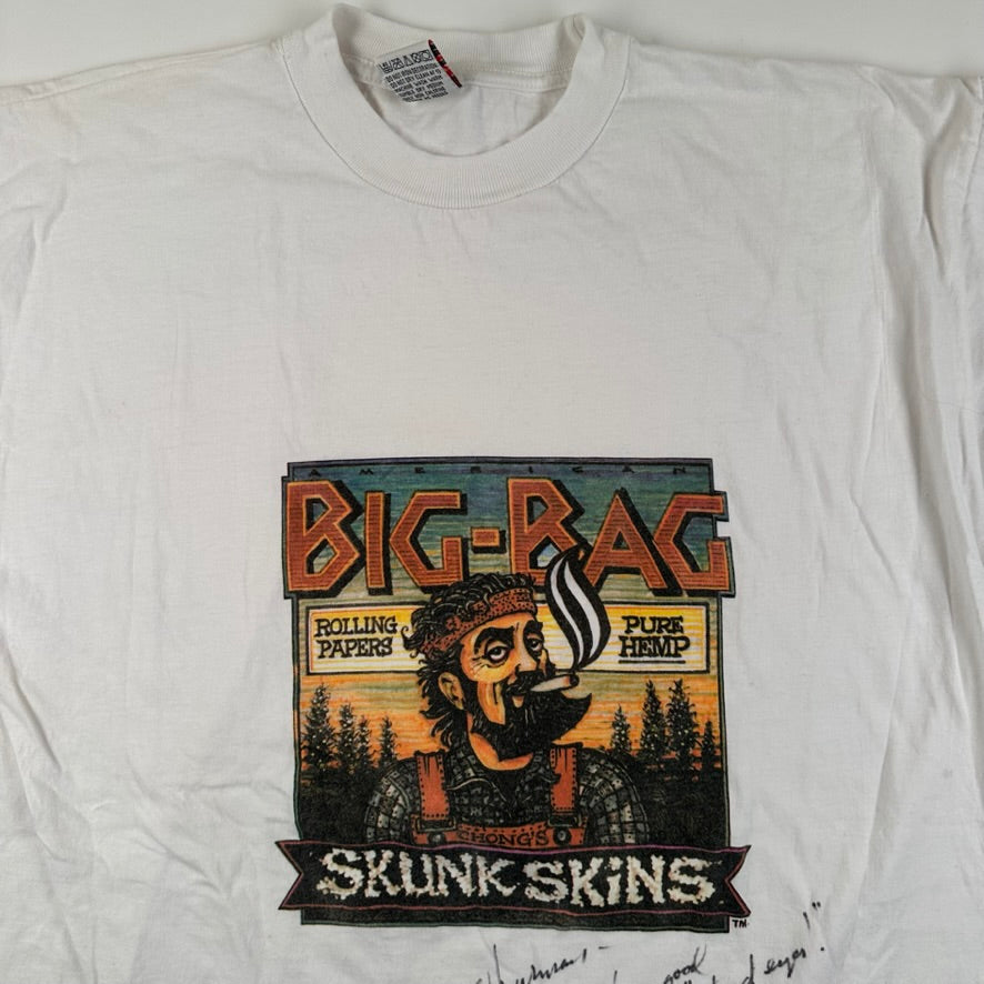 Vintage 90s Tommy Chong Shirt XL Big-Bag Chong's Skunk Skins