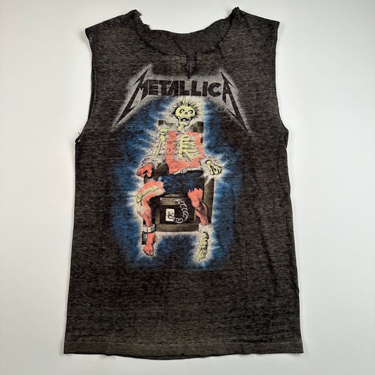 Vintage 1987 Metallica Sleeveless Shirt Small Kill Em All