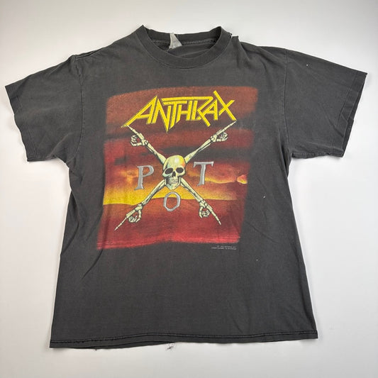 Vintage 1990 Anthrax Shirt Large Persistence Of Time POT