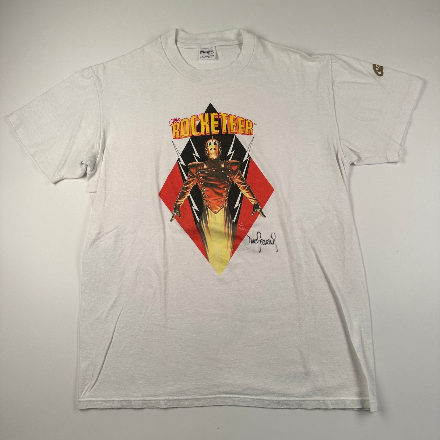 Vintage 1988 The Rocketeer Shirt Large Signed By Dave Steven