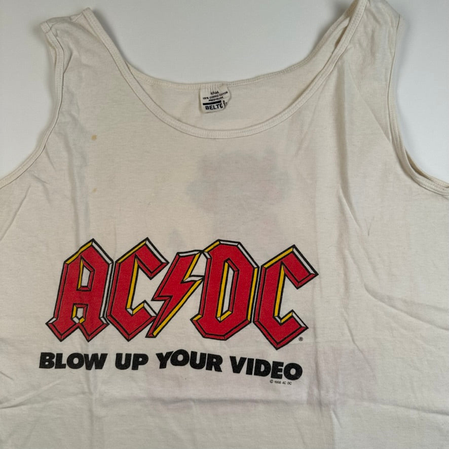 Vintage 1988 AC/DC Tank Top Shirt Large Blow Up Your Video