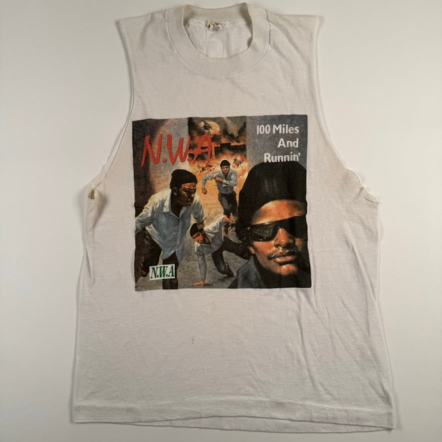 Vintage 80s N.W.A Sleeveless Shirt Medium 100 Miles And Runnin