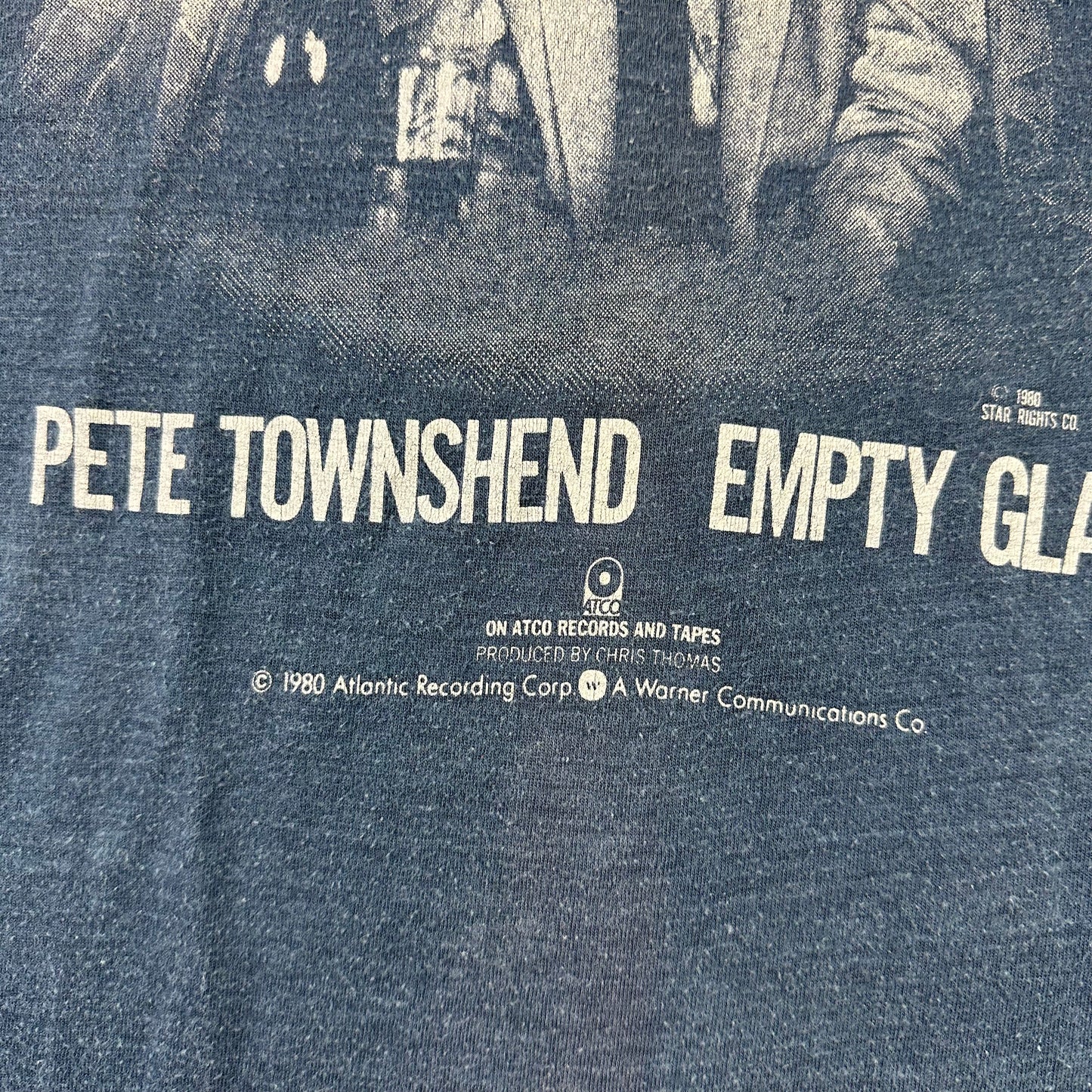 Vintage 1980 Pete Townshend Shirt Small Empty Glass