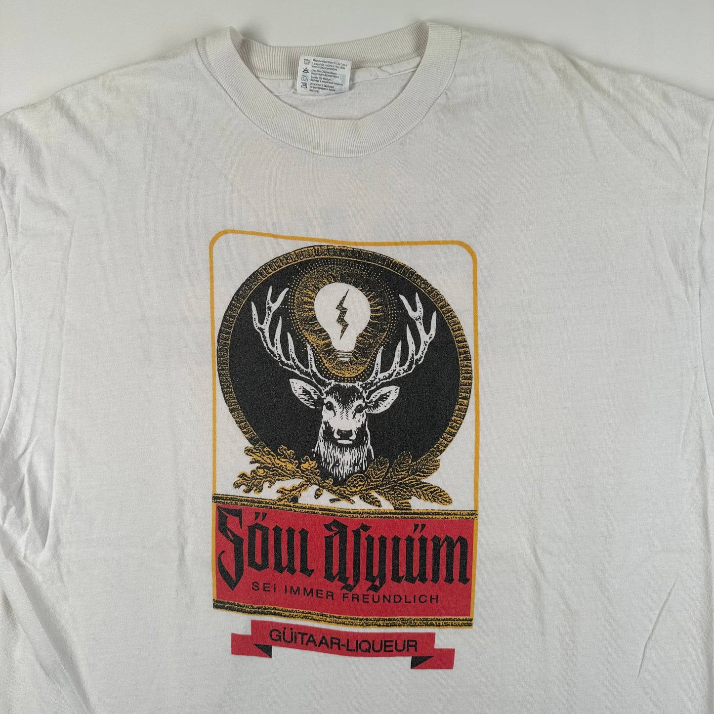 Vintage 1992 Soul Asylum Shirt XL Jagermeister Guitaar Liqueur