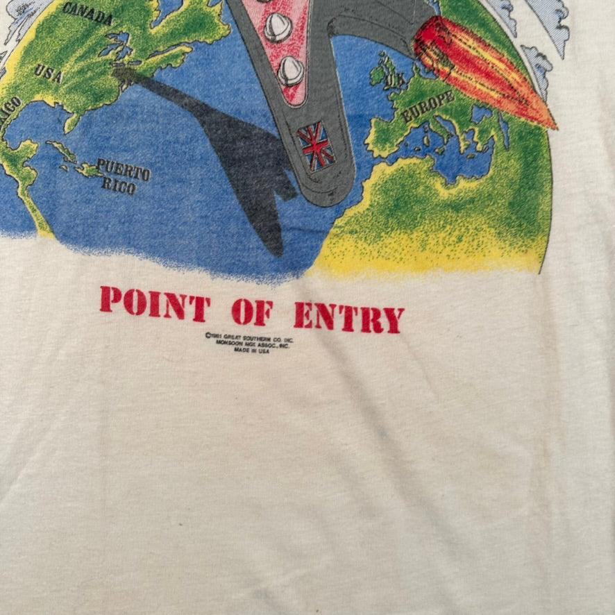 Vintage 1981 Judas Priest Shirt XL Point Of Entry