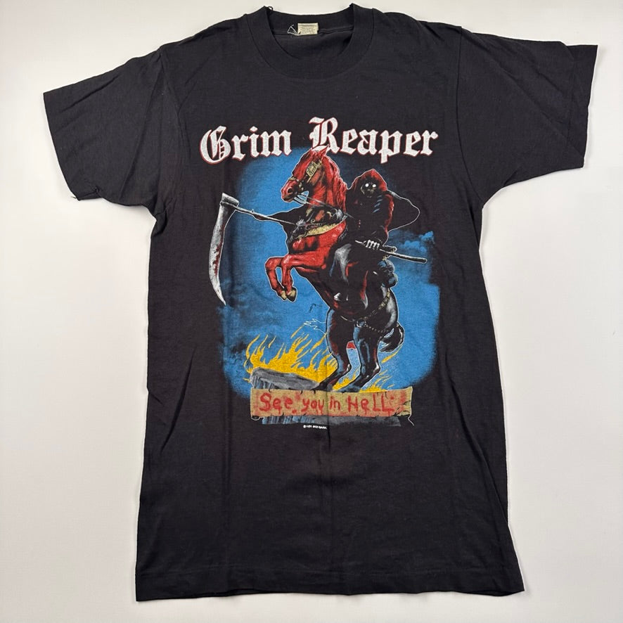 Vintage 1984 Grim Reaper Shirt Medium See You In Hell