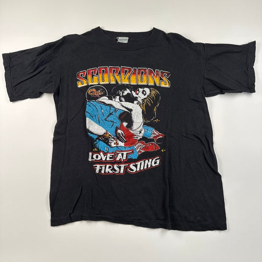 Vintage 80s Scorpions Shirt Medium Love At First Sting