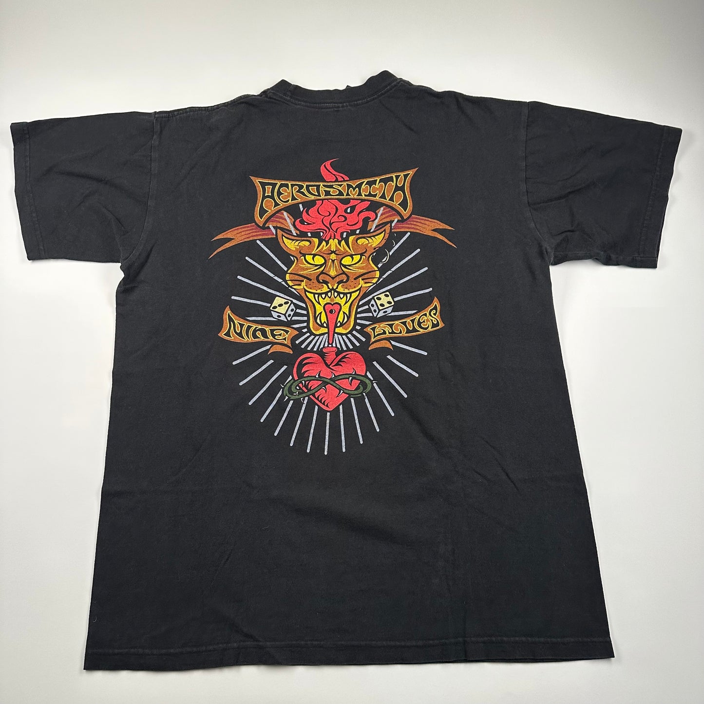 Vintage 1997 Aerosmith Shirt Large Nine Lives