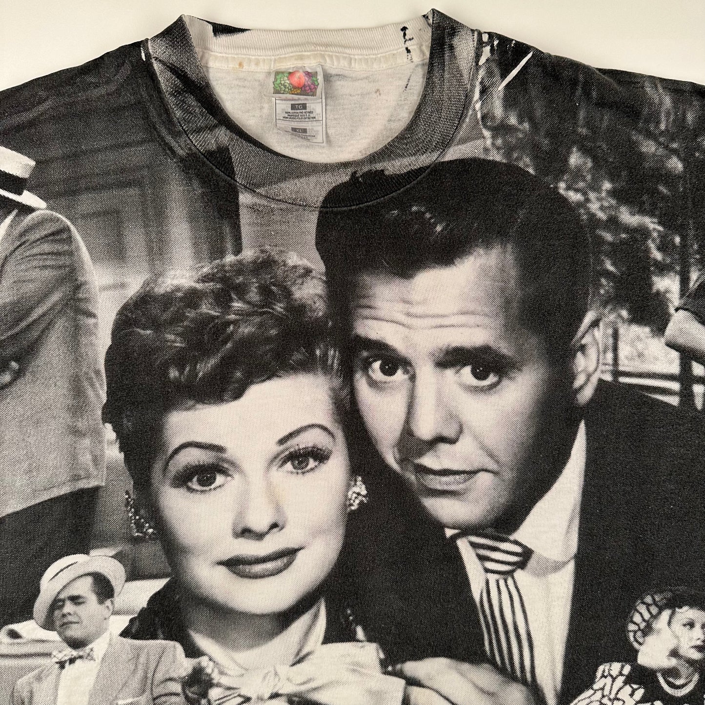 Vintage 90s I Love Lucy Shirt XL All Over Print