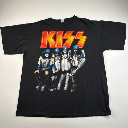 Vintage 1998 Kiss Shirt XL Dodgers Rock Stadium