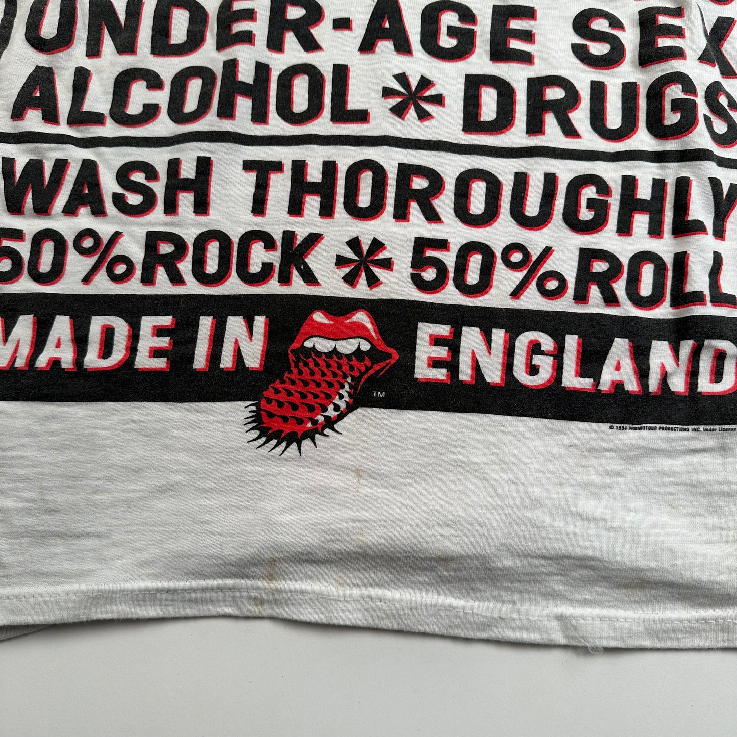 Vintage 1994 Rolling Stones Shirt XXL Withstand