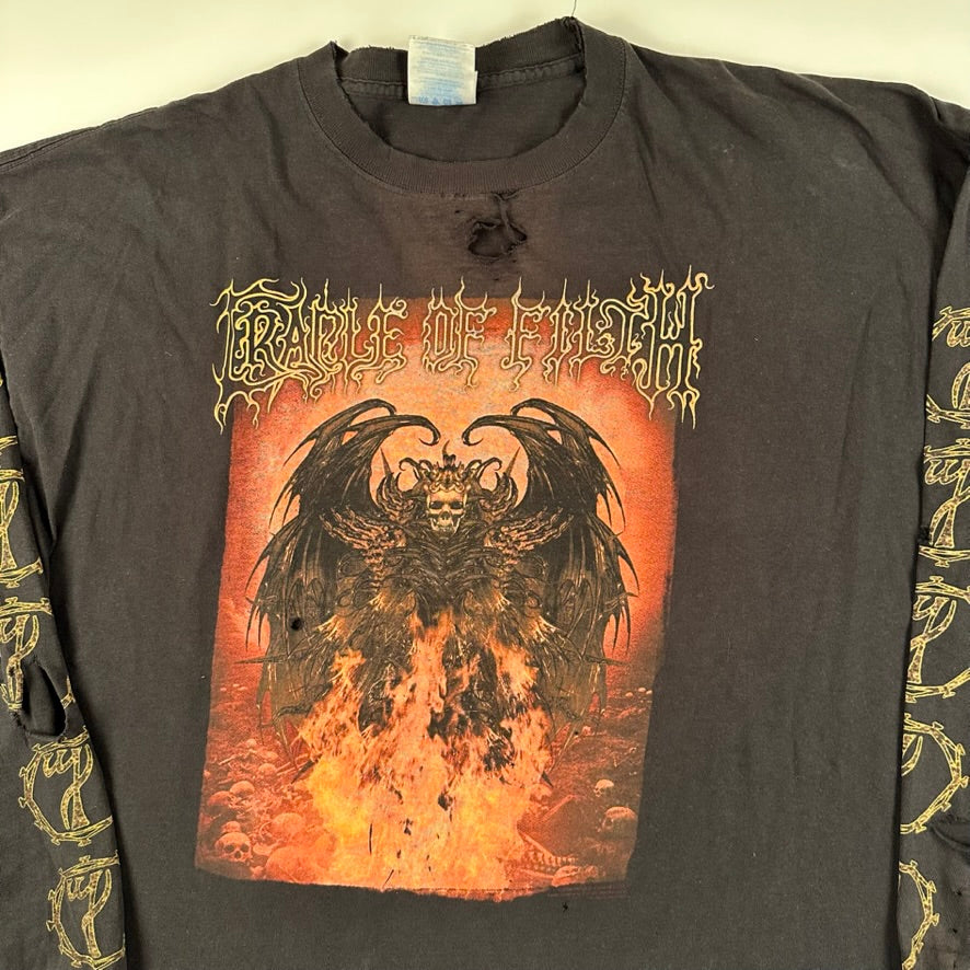 Vintage 2000s Cradle Of Filth Long Sleeve Shirt XXL Peace Through Superior