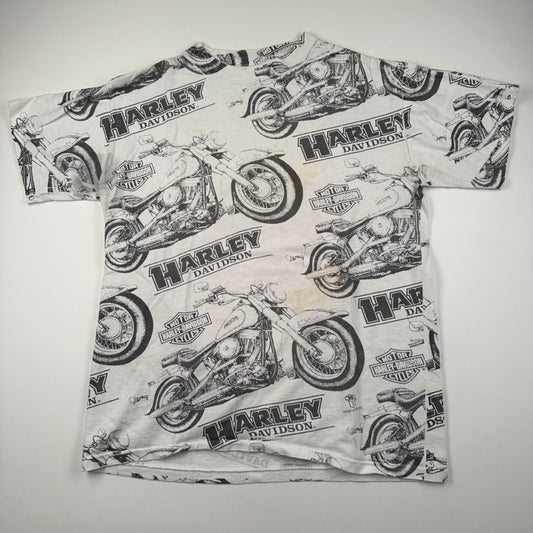 Vintage 90s Harley Davidson Shirt Large All Over Print