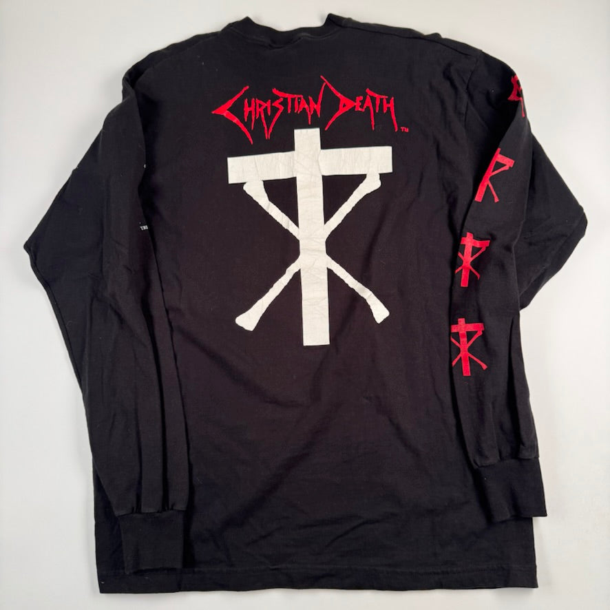 Vintage 90s Christian Death Long Sleeve Shirt XL Prophecies