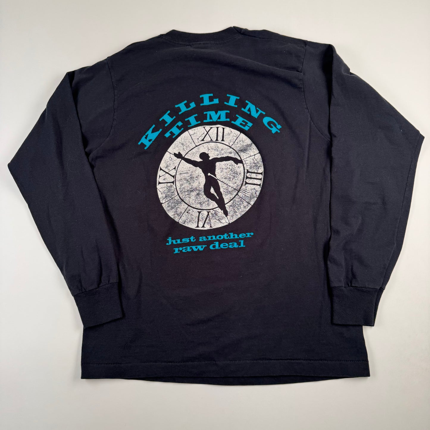 Vintage 90s Killing Time Long Sleeve Shirt Large Just Another Raw Deal