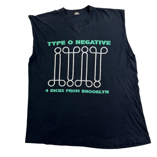 Vintage 90s Type O Negative Sleeveless Shirt XL 4 Dicks From Brooklyn