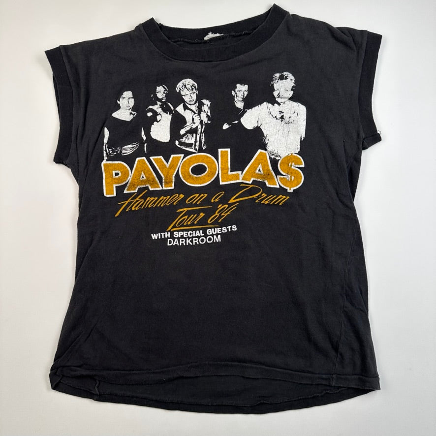 Vintage 1984 Payolas Sleeveless Shirt Small Hammer On A Drum