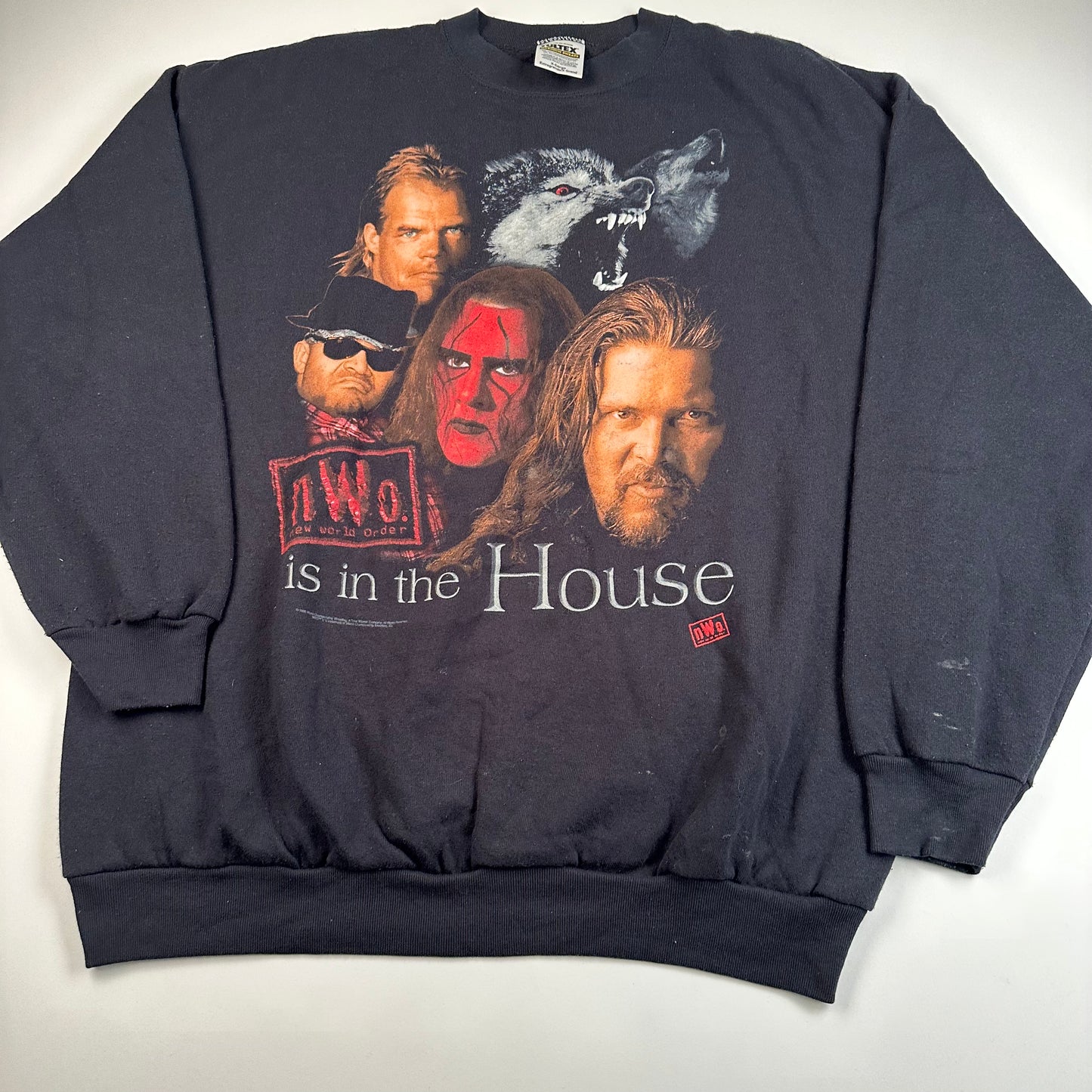 Vintage 90s NWO Crewneck Sweatshirt XL Is In The House New World Order