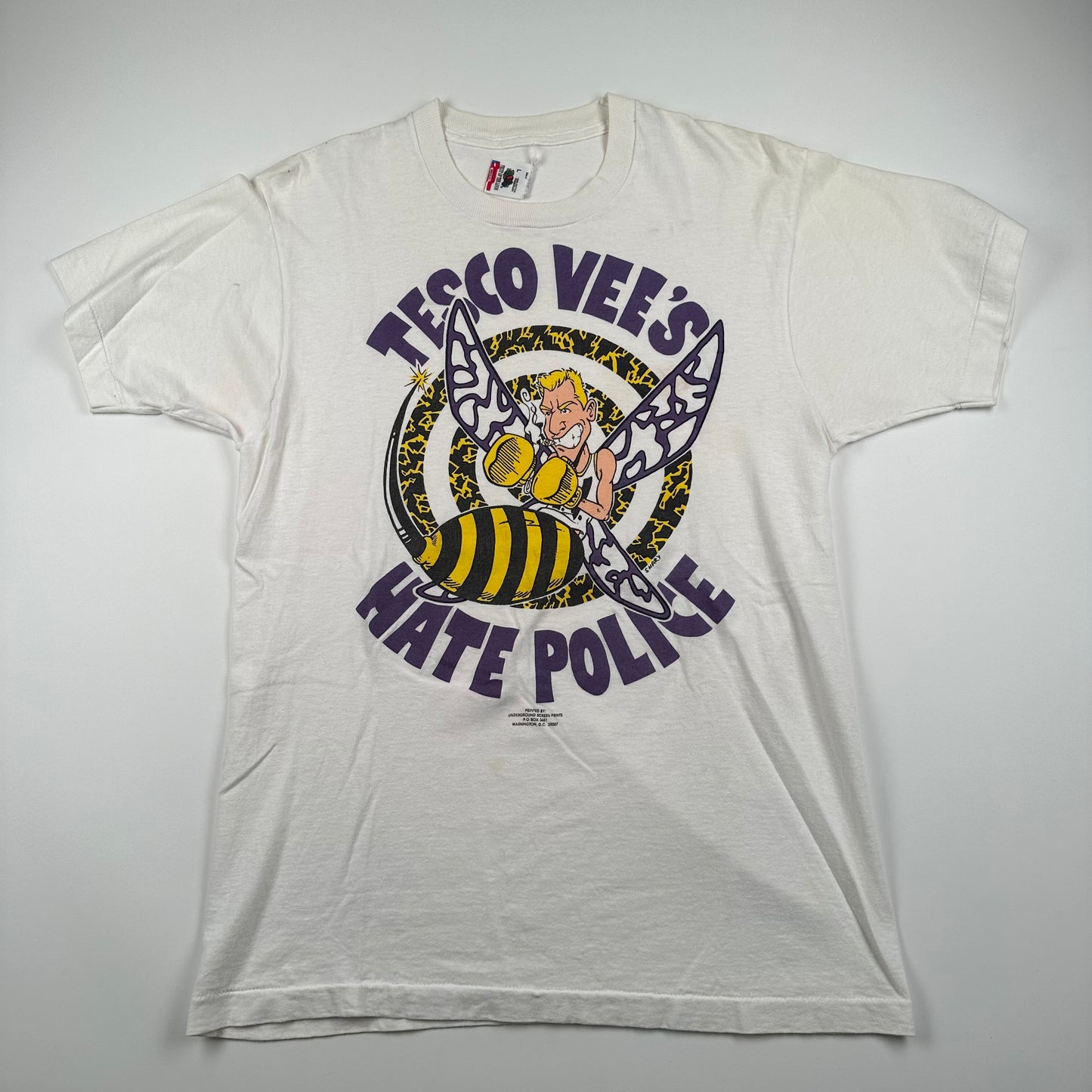 Vintage 90s Tesco Vee's Shirt Large Hate