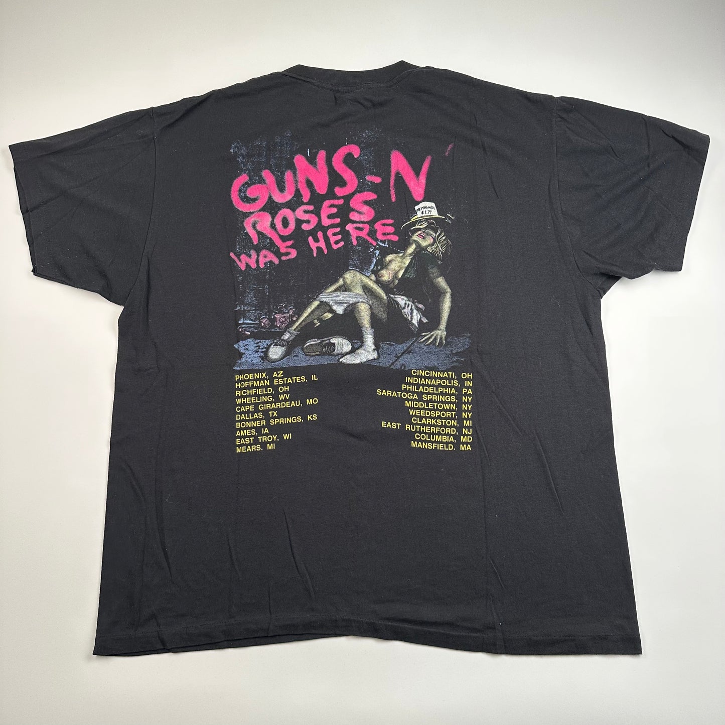 Vintage 1987 Guns N Roses Shirt XL Was Here